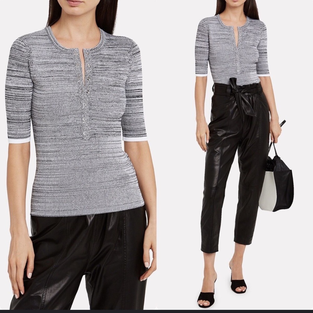 Stylish A.L.C. Striped Blouse - XS